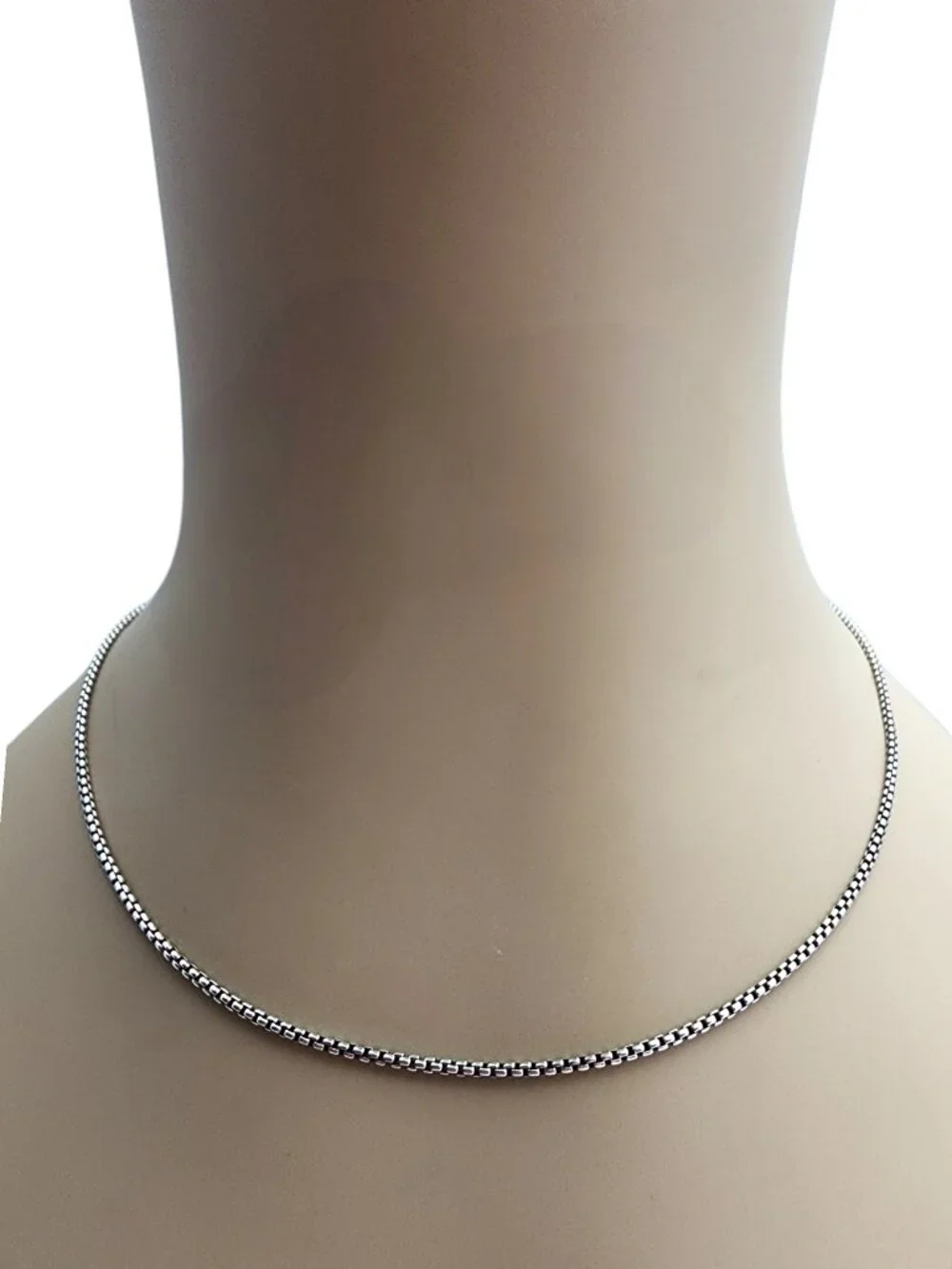 David Yurman Sterling Silver 1.7mm Adjustable Chain Necklace 163/4